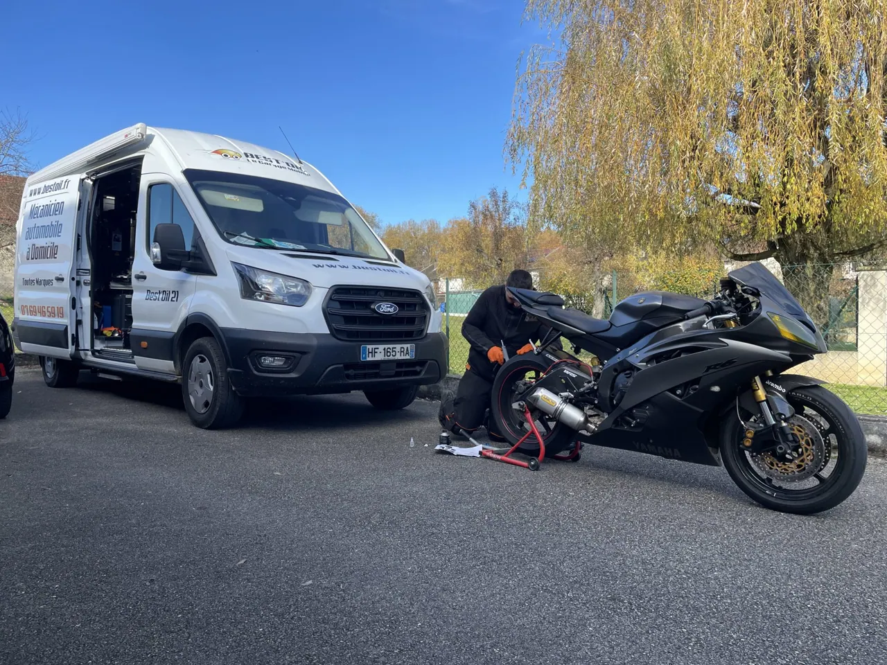 Aujourd’hui intervention moto