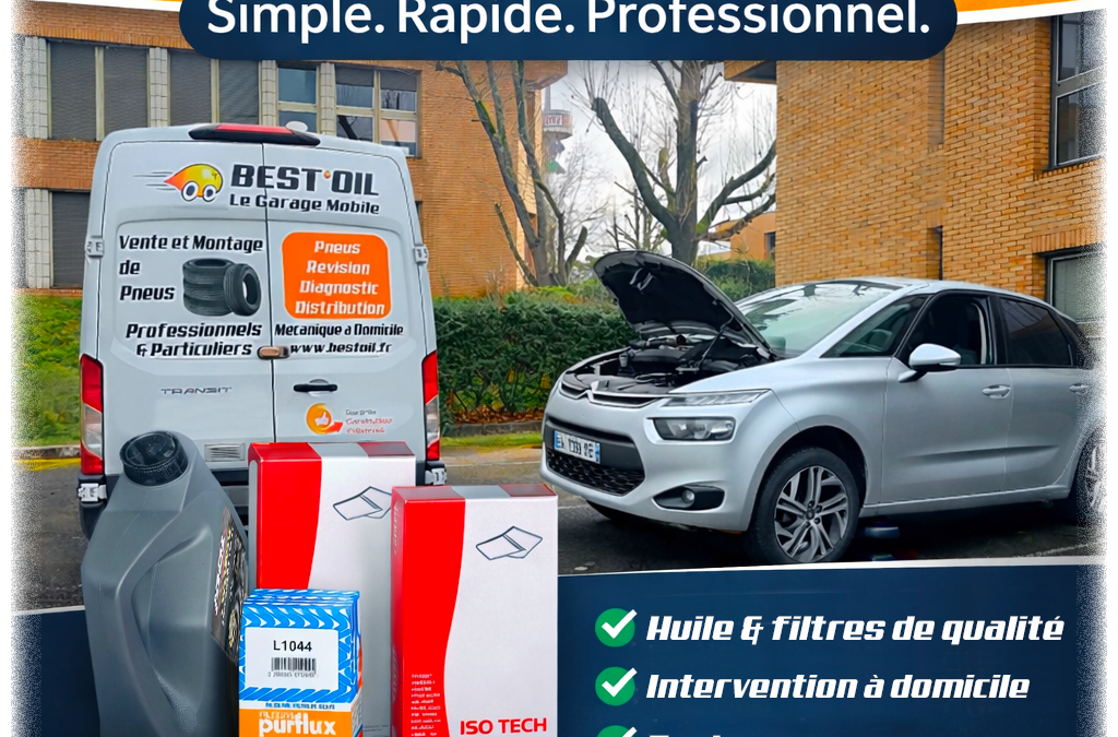 Révision de véhicules à domicile avec le réseau Best'Oil