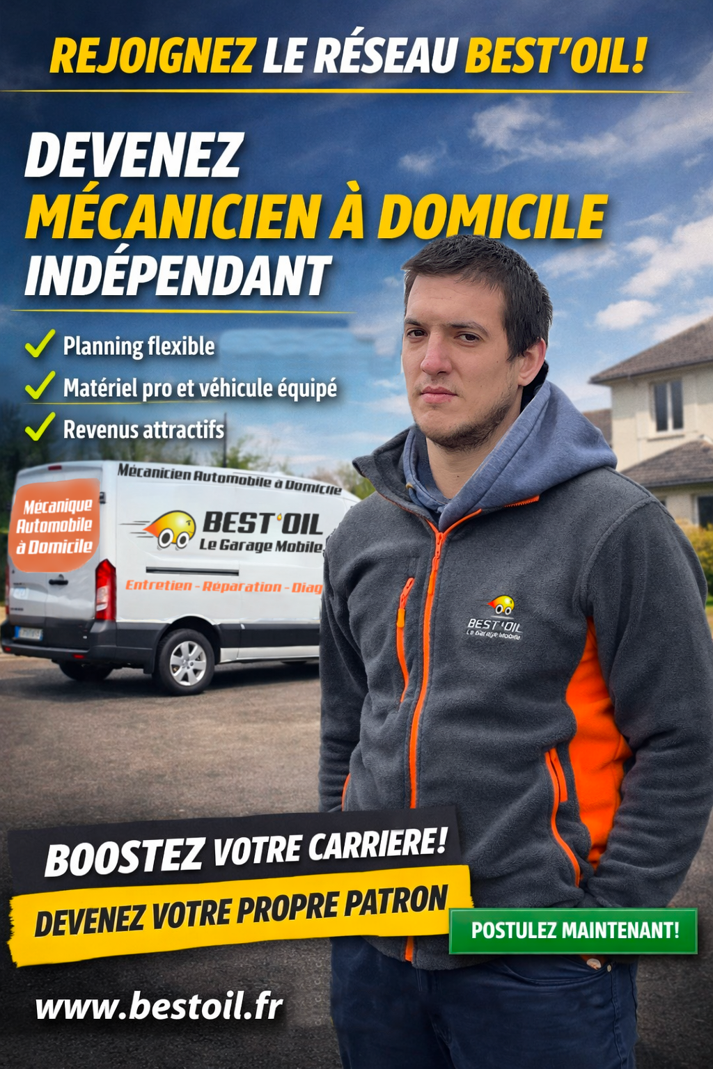 Campagne de recrutement de mécaniciens mobile chez Best'Oil.