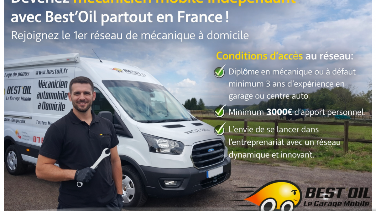 Recrutement mécaniciens mobiles au sein du réseau Best'Oil