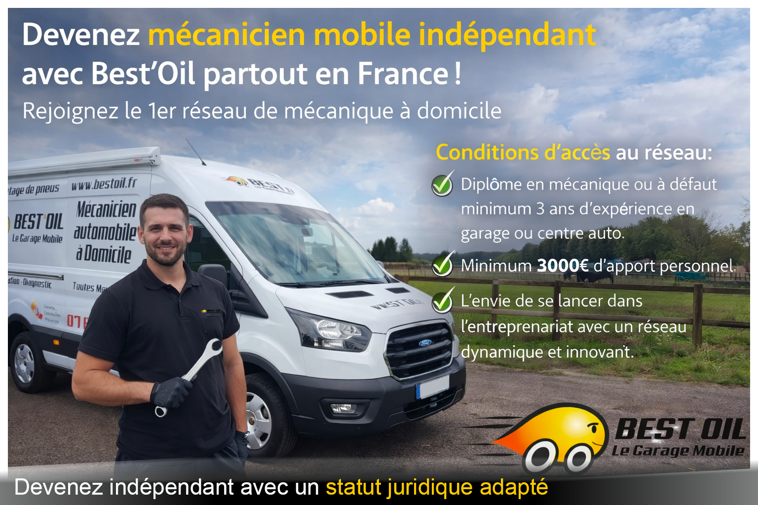 Recrutement mécaniciens mobiles au sein du réseau Best'Oil