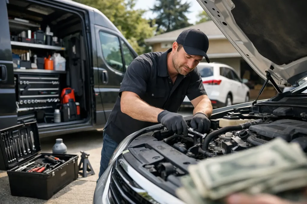 Entretien automobile à domicile rentable ?