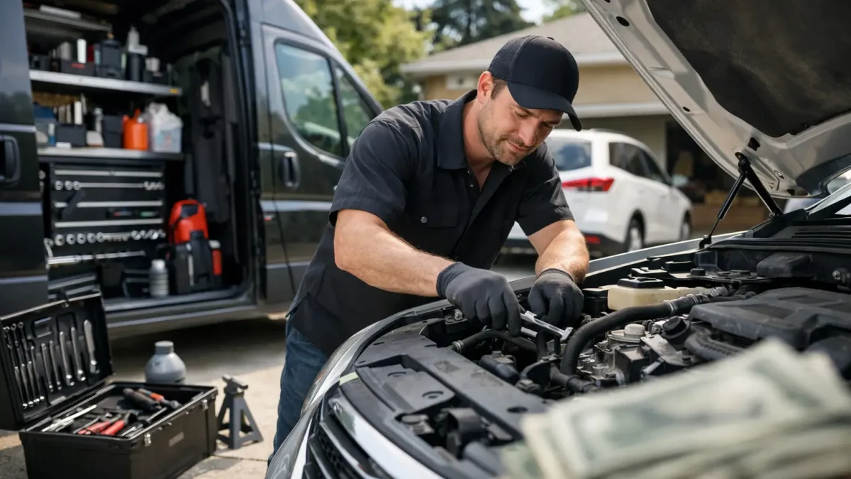 Entretien automobile à domicile rentable ?