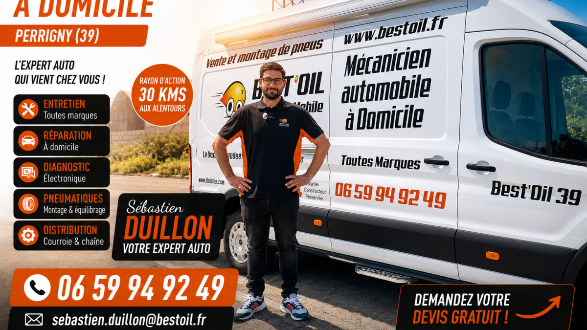 Sébastien Duillon, mécanicien à domicile Best'Oil à Perrigny dans le Jura (39)
