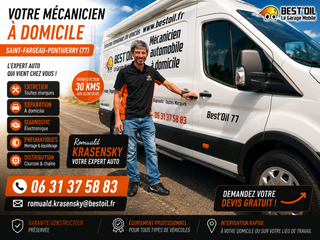 Romuald Krasensky, mécanicien à domicile Best'Oil à Saint-Fargeau-Ponthierry en Seine-et-Marne (77)