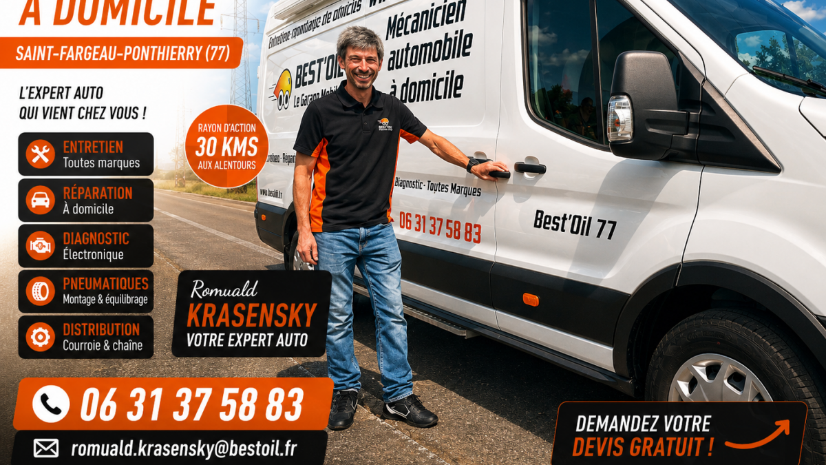 Romuald Krasensky, mécanicien à domicile Best'Oil à Saint-Fargeau-Ponthierry en Seine-et-Marne (77)