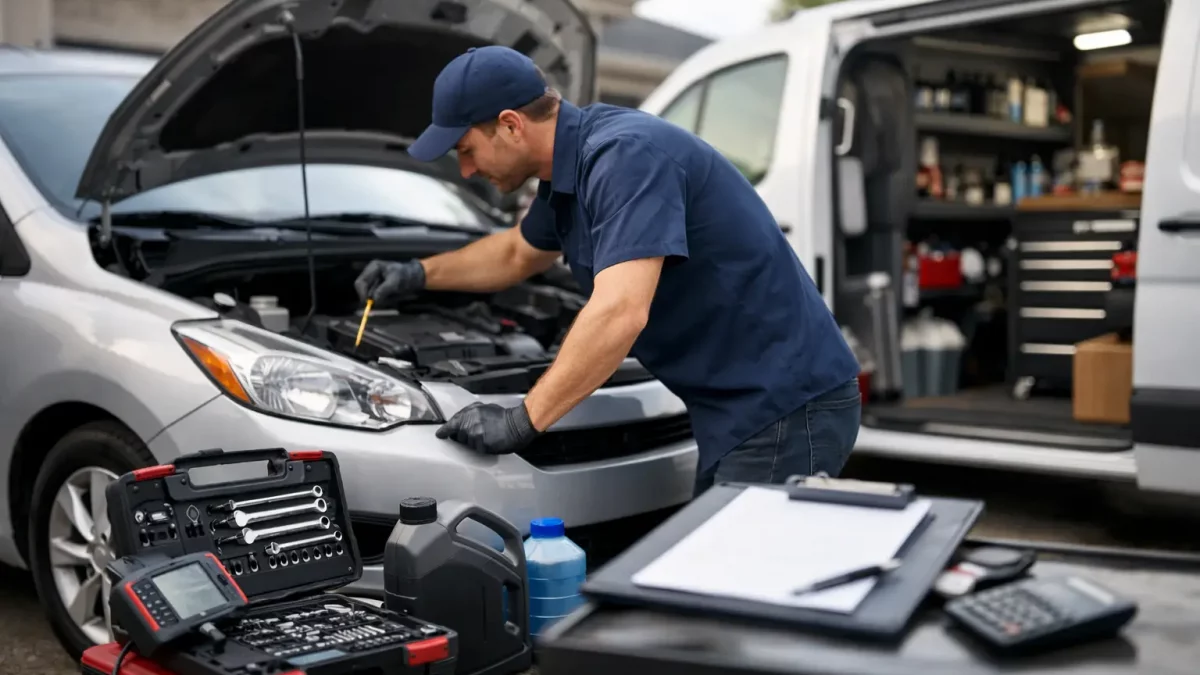 Comment facturer une révision auto à domicile