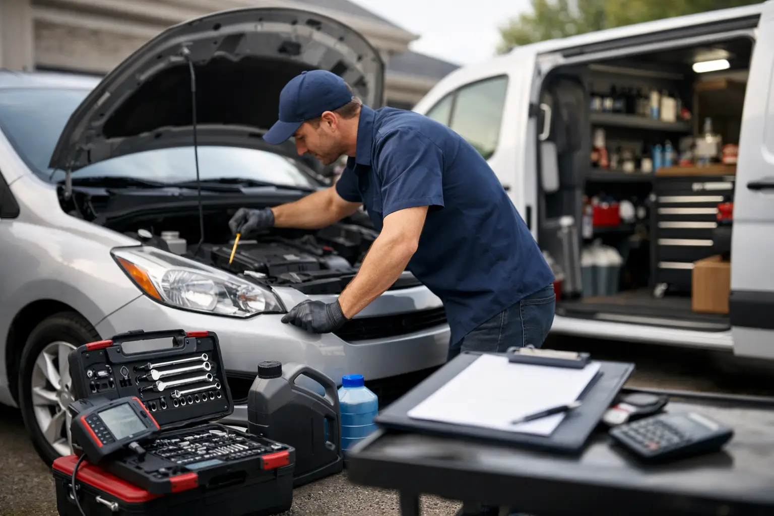 Comment facturer une révision auto à domicile