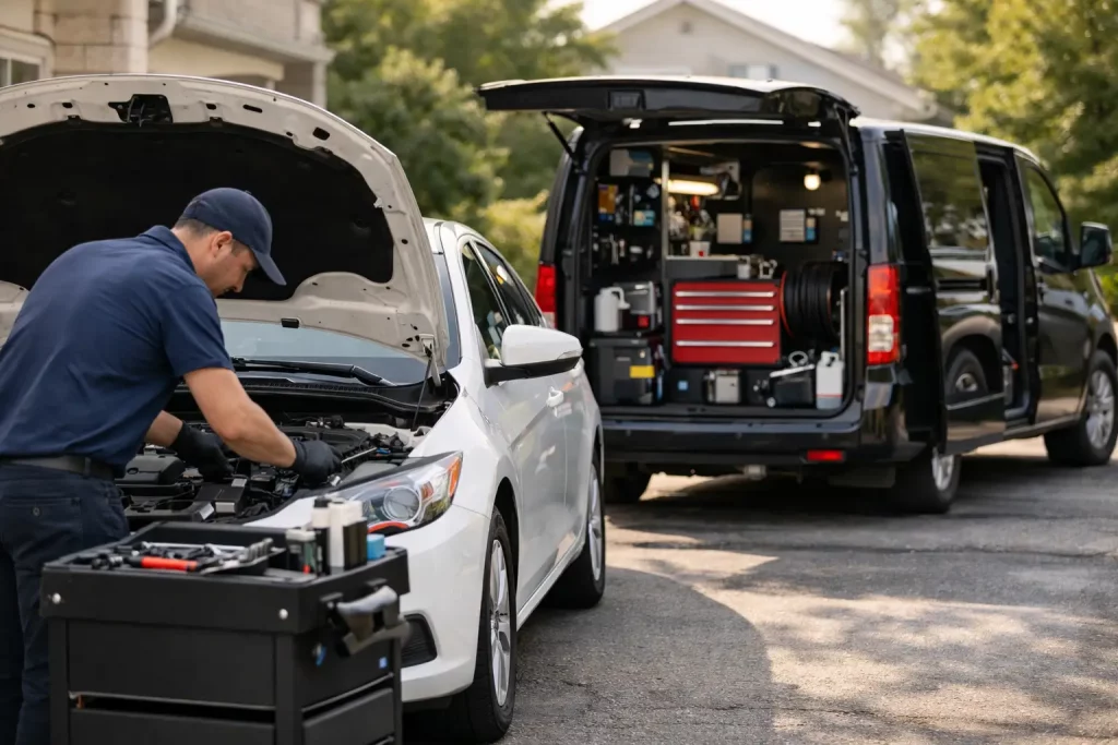 Maintenance flotte automobile à domicile rentable ?