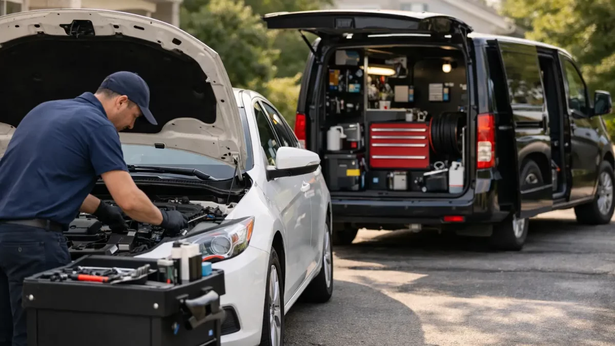 Maintenance flotte automobile à domicile rentable ?