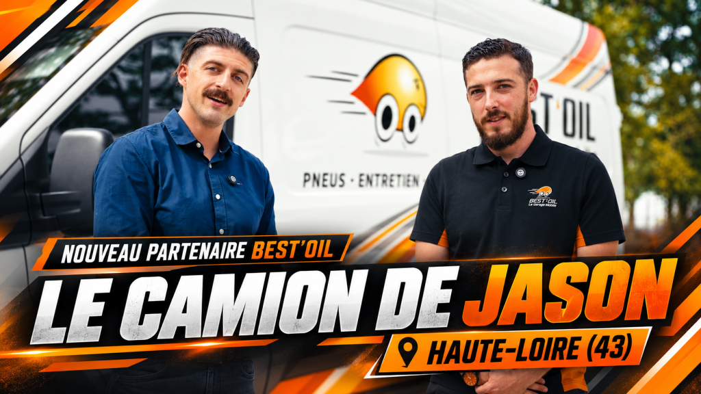 Présentation de Jason PERONI devant son camion-atelier Best’Oil à Pont-Salomon, en Haute-Loire (43).