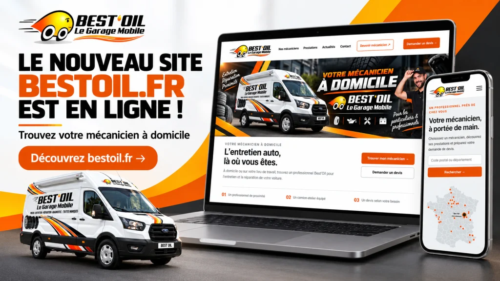 BestOil.fr fait peau neuve : trouvez votre mécanicien à domicile en quelques clics