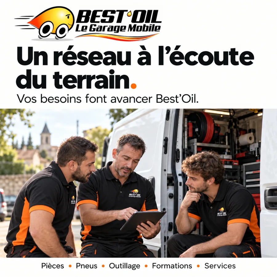 Illustration de l’univers Best’Oil et de ses mécaniciens mobiles