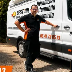 Hippolyte Magnin, mécanicien Best’Oil à Boult