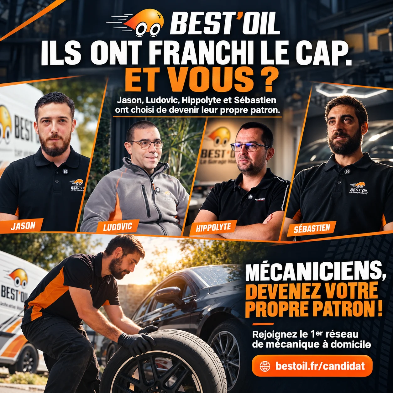 Quatre visages, un même esprit : la mécanique à domicile avec Best’Oil