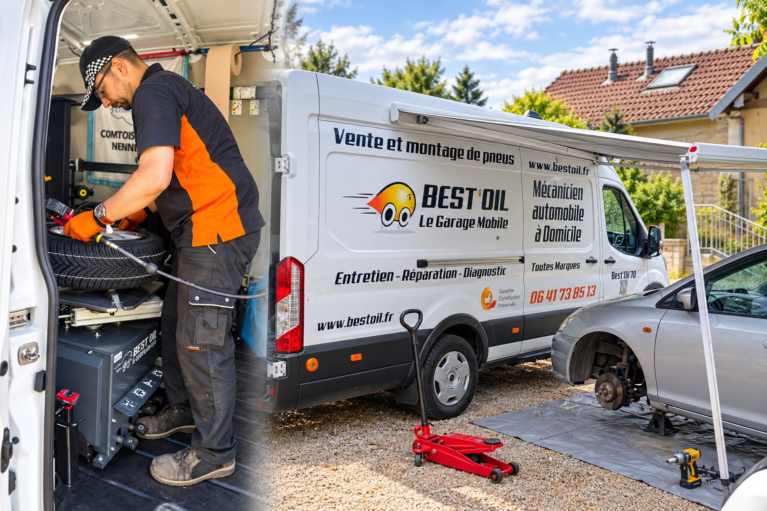 Hippolyte Magnin et son camion Best’Oil à Besançon